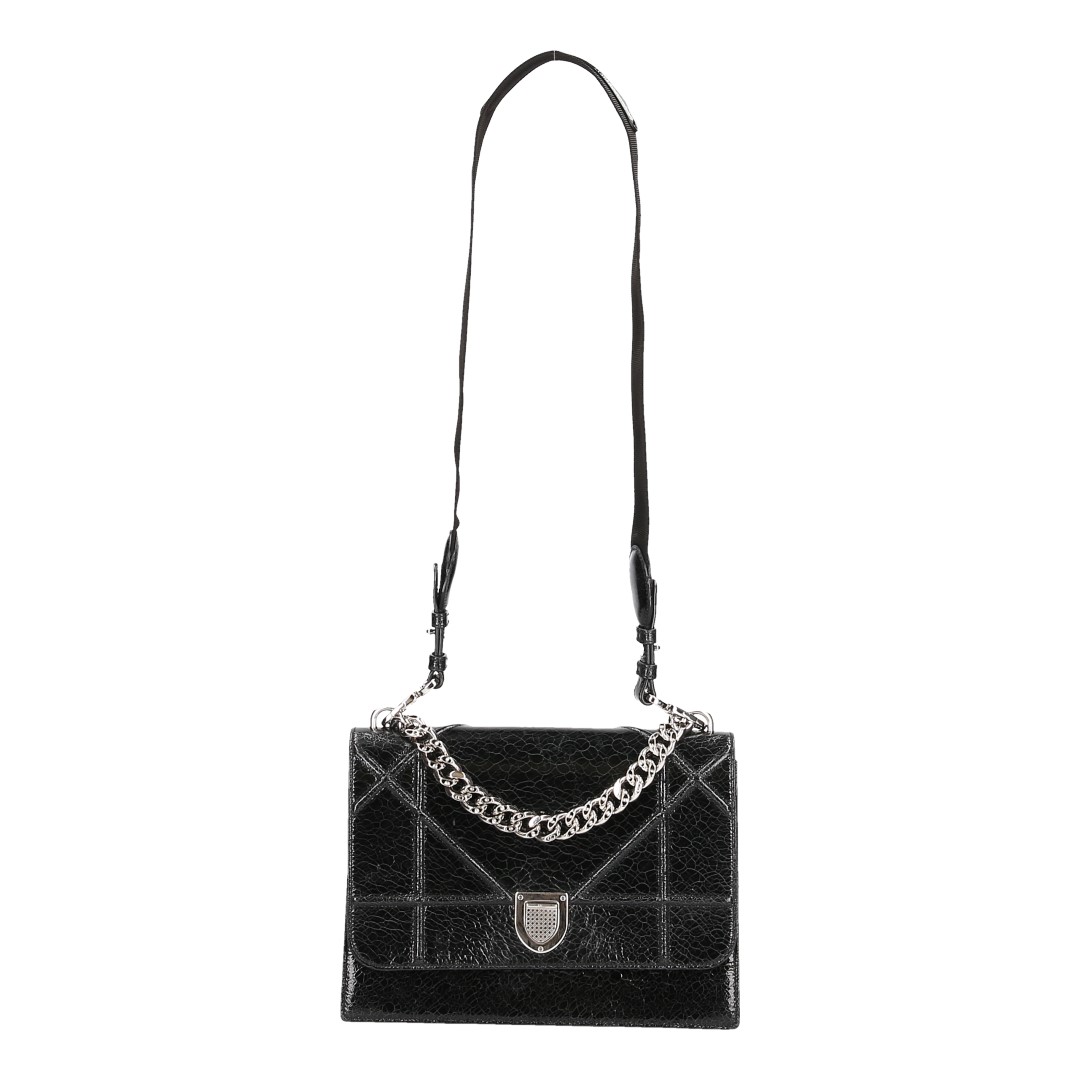 3806-Dior-Diorama_2D_0009 DIOR DIORAMA HANDTASCHE AUS LACKLEDER IN SCHWARZ MIT SHW