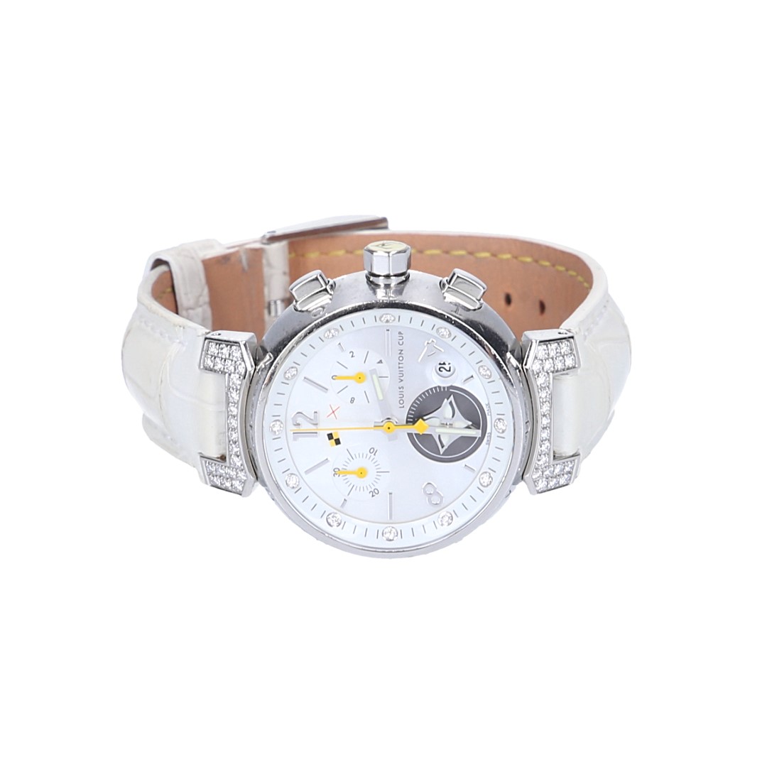 LOUIS VUITTON ARMBAND-UHR 'TAMBOUR LOVELY CUP CHRONOGRAPH' 34 MM (Q123H1)