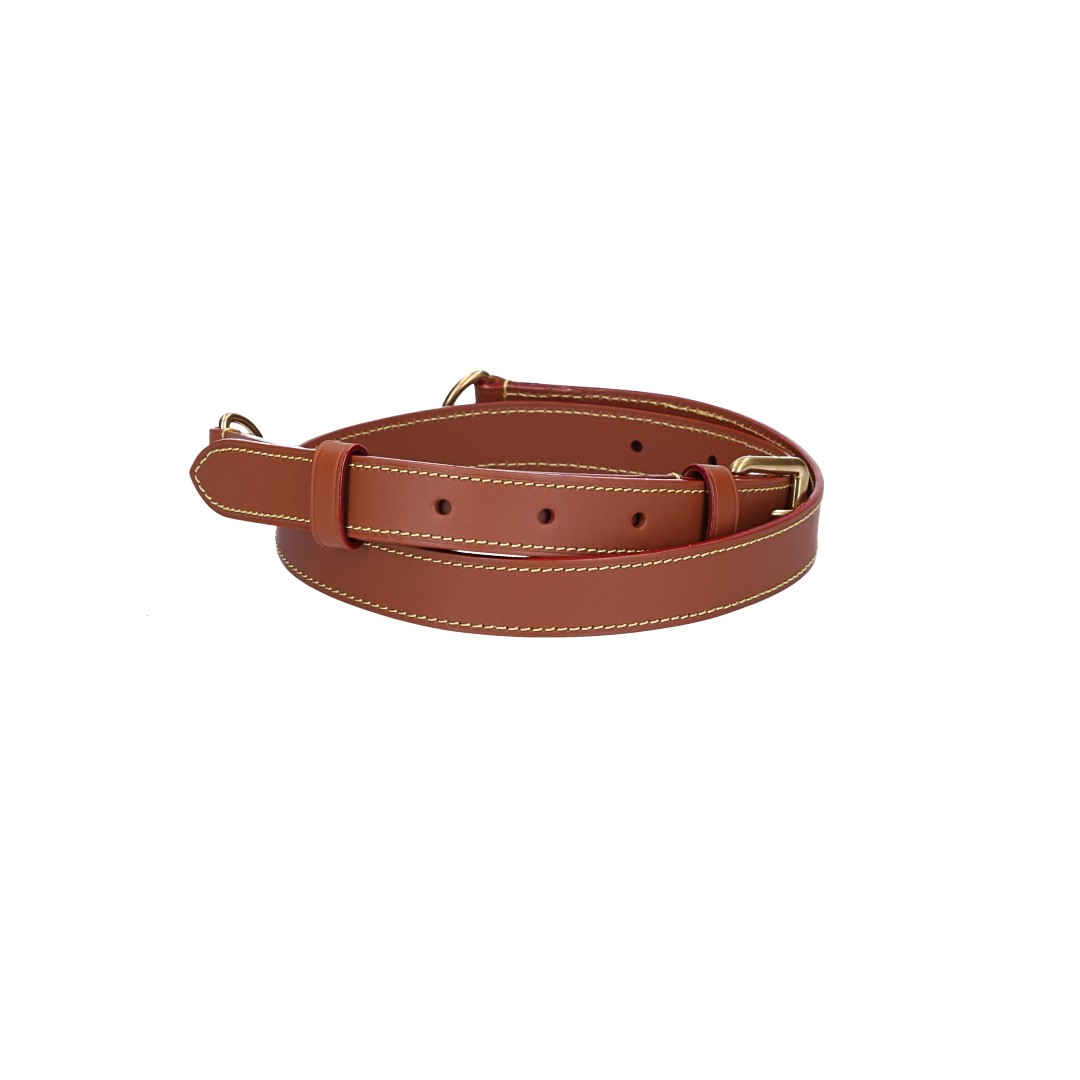 Louis Vuitton Adjustable Shoulder Strap in Rindsleder in Black with Silver