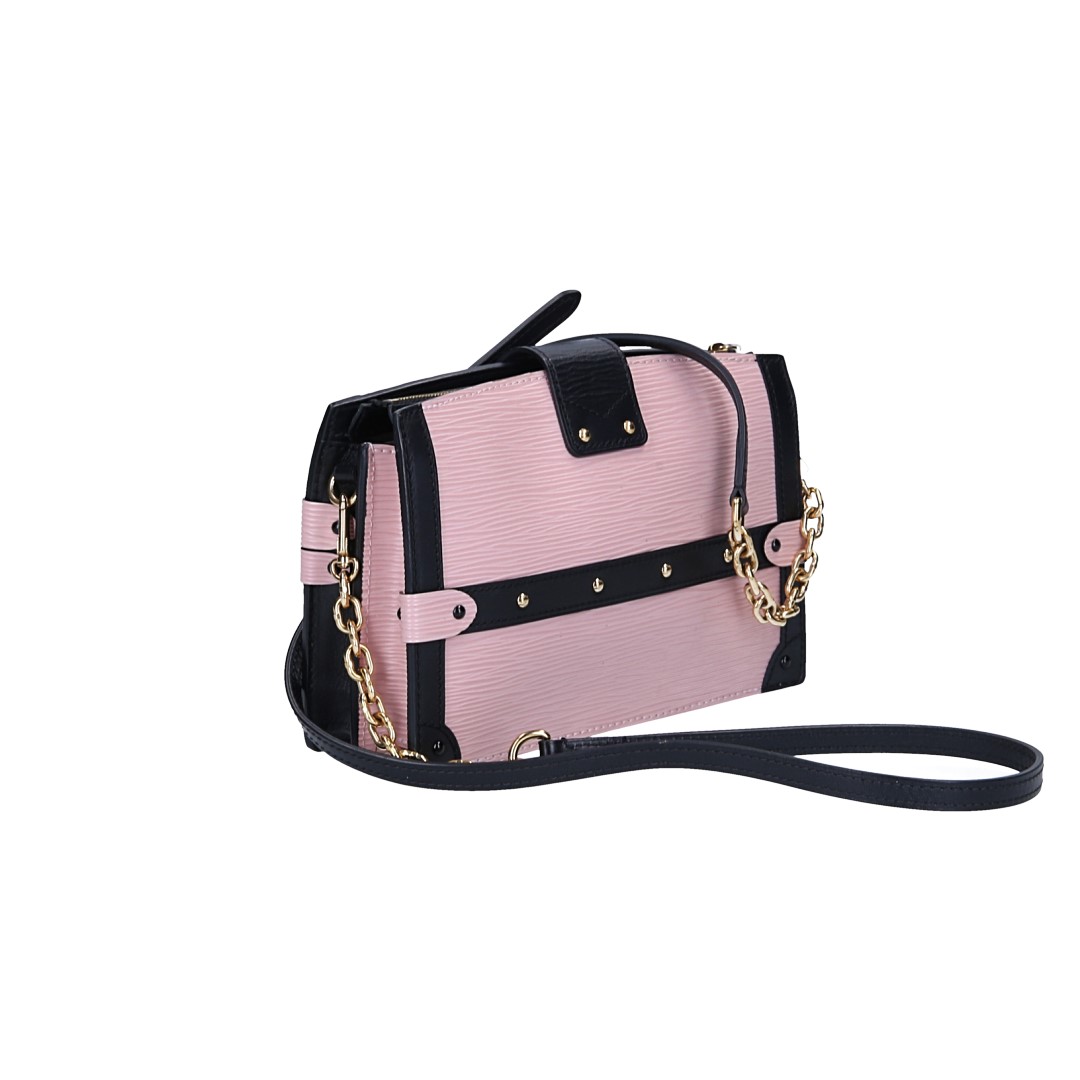 LOUIS VUITTON TRUNK CLUTCH HANDTASCHE AUS EPI LEDER IN ROSE BALLERINA (M53191)