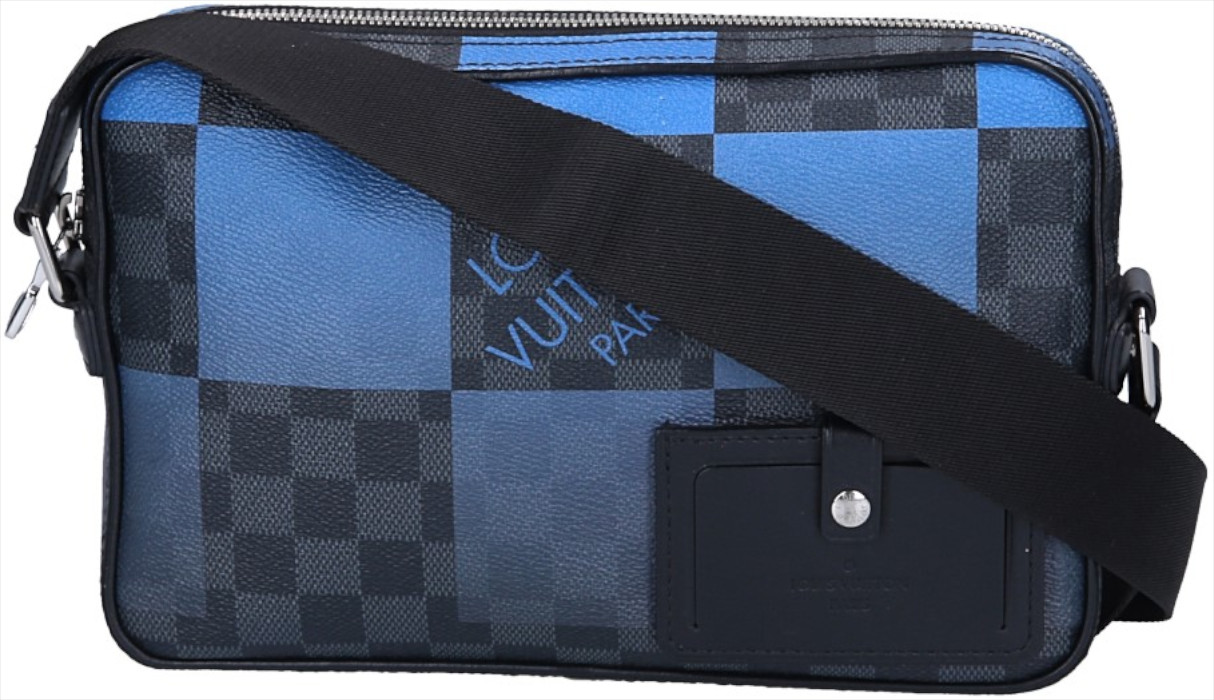 Louis Vuitton Alpha Messenger Crossbody Bag in Damier Graphite Giant Canvas (N40408) 