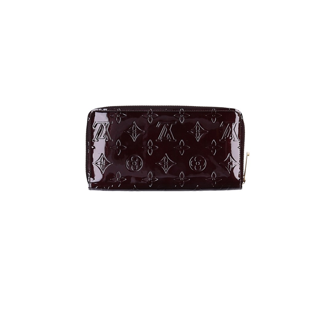 LOUIS VUITTON GELDBÖRSE 'ZIPPY' AUS MONOGRAM VERNIS LEDER IN AMARANTH (M93522)