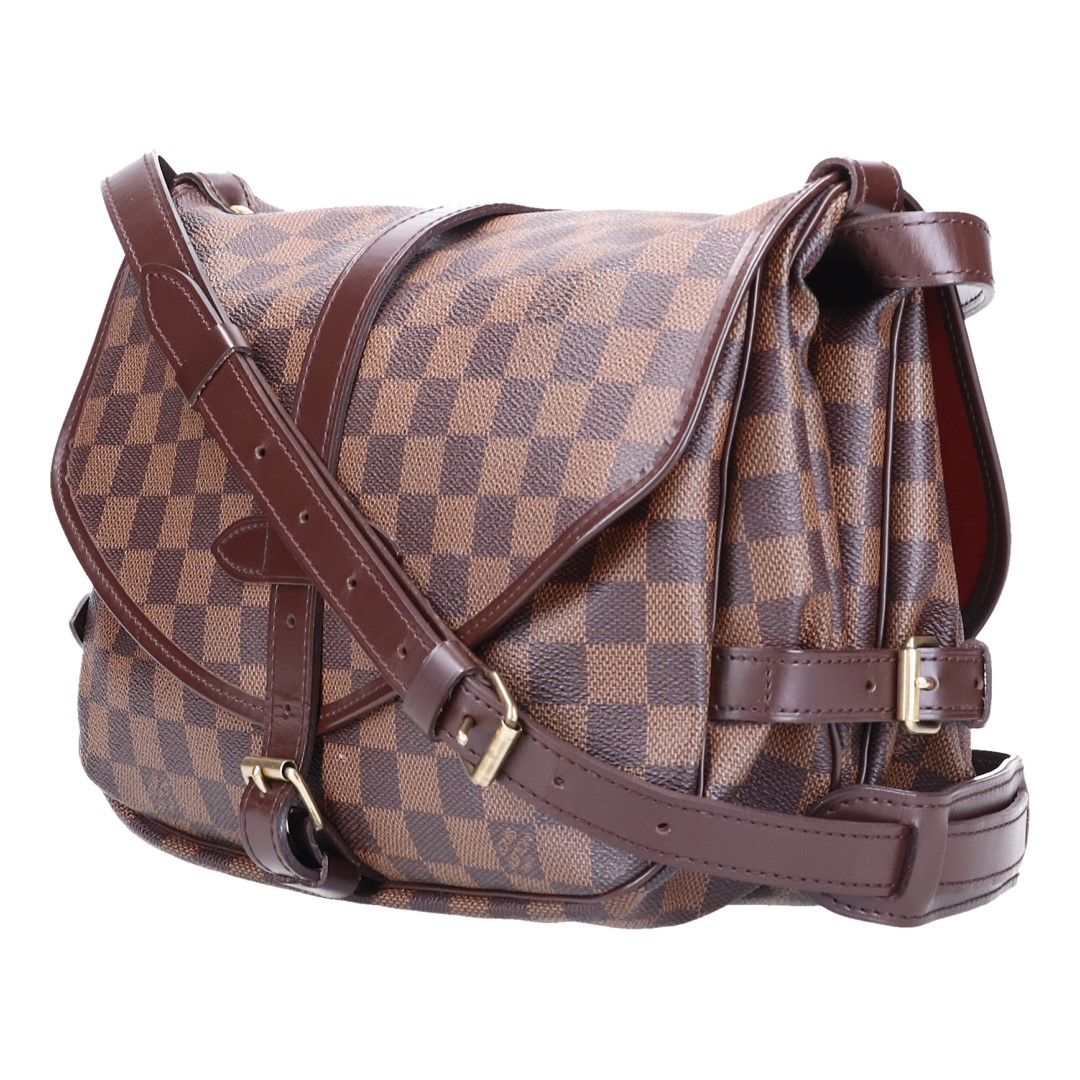 44036-Louis-Vuitton-Umh-ngetasche-Damier_2D_0003 LOUIS VUITTON SAUMUR 30 UMHÄNGETASCHE AUS DAMIER EBENE CANVAS (N48081)