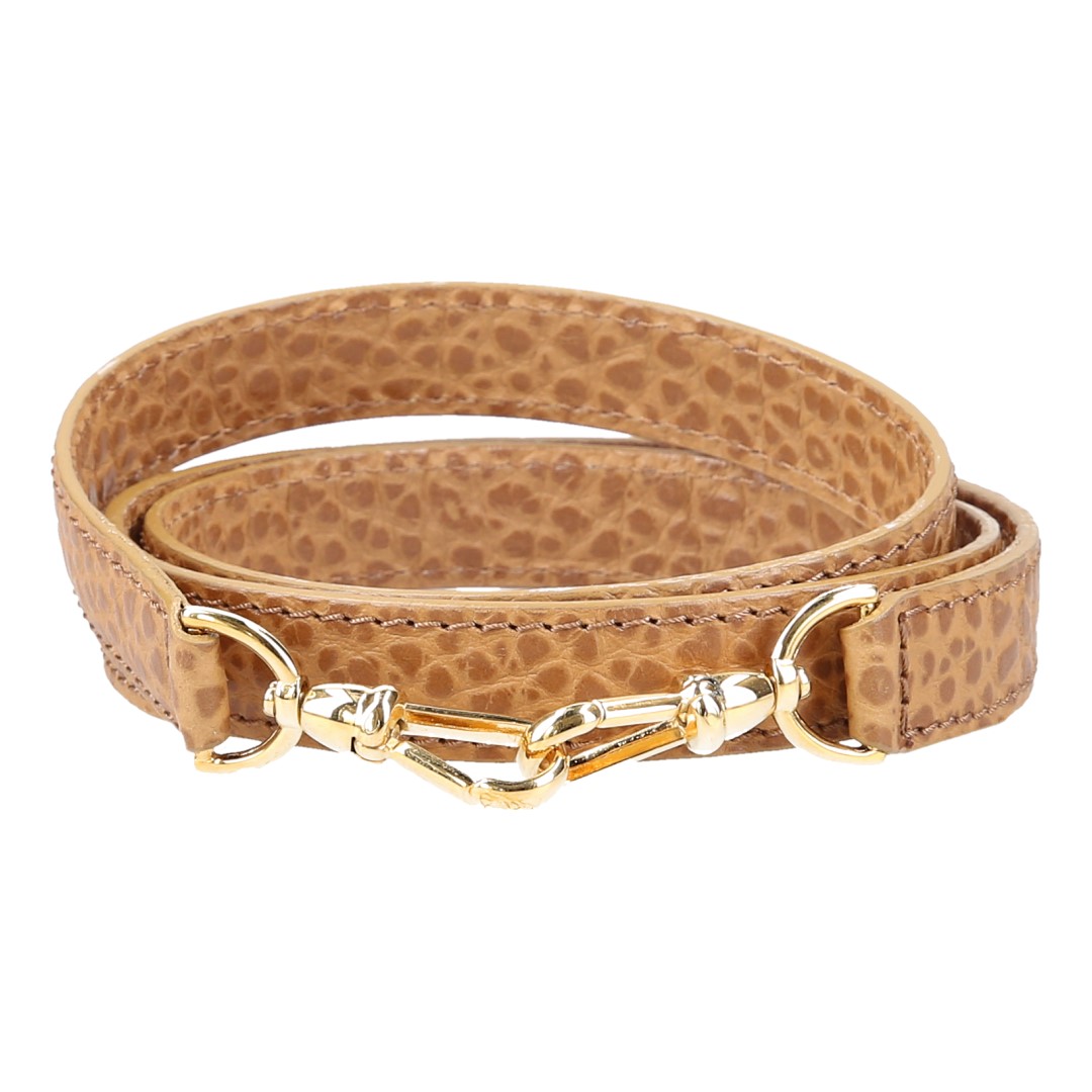 41684-Jil-Sander-Schulterriemen_2D_0001 WHOISLOUIS.COM MITTLERER SCHULTERRIEMEN SEVILLA AUS GENARBTEM LEDER IN NATUR/GOLD