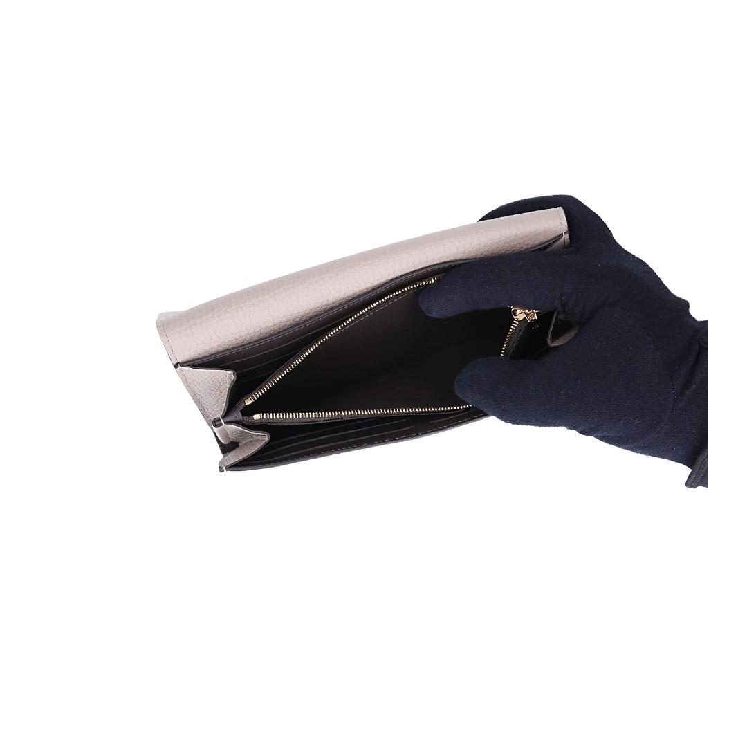 LOUIS VUITTON GELDBÖRSE 'CAPUCINES' AUS TAURILLON LEDER IN GALET (M61249)