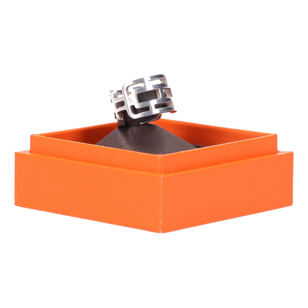 43648-Hermes-Ring_2D_0008 HERMÈS ARCANE RING AUS 925ER SILBER IN GRÖSSE 50