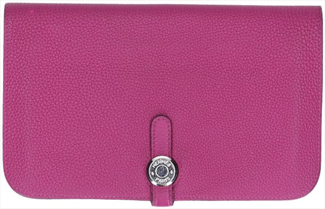 HERMÈS BRIEFTASCHE DOGON DUO AUS VEAU TOGO IN TOSCA MIT PHW