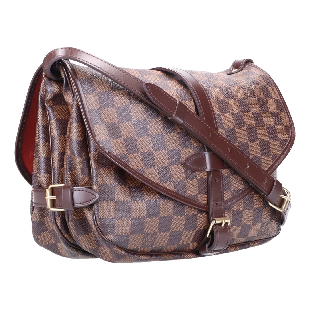 44036-Louis-Vuitton-Umh-ngetasche-Damier_2D_0009 LOUIS VUITTON SAUMUR 30 UMHÄNGETASCHE AUS DAMIER EBENE CANVAS (N48081)