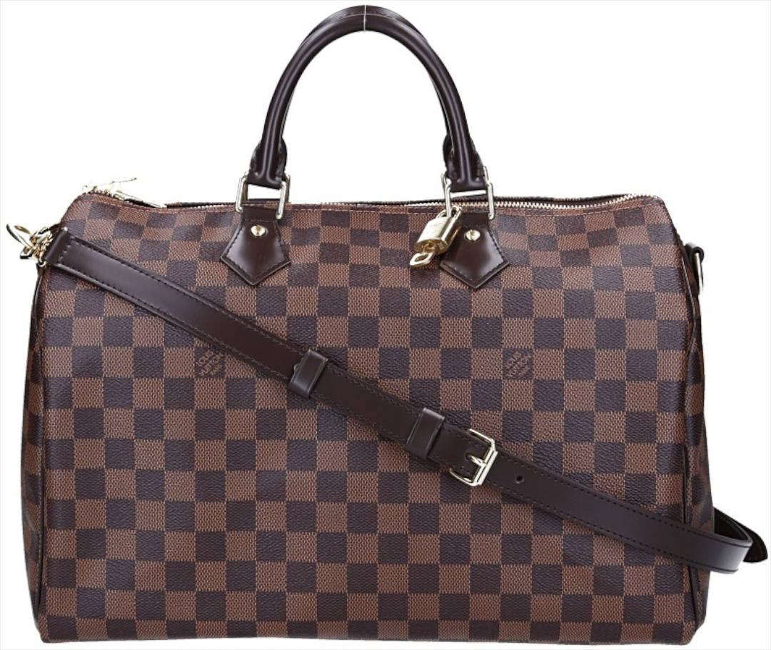 LOUIS VUITTON SPEEDY 35 NM HANDTASCHE AUS DAMIER EBENE CANVAS MIT SCHULTERRIEMEN (N41366)