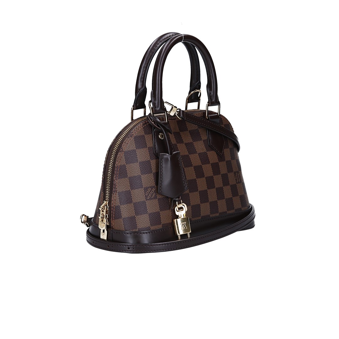 LOUIS VUITTON ALMA BB HANDTASCHE AUS DAMIER EBENE CANVAS MIT VERSTELLBAREM SCHULTERRIEMEN (N40606)