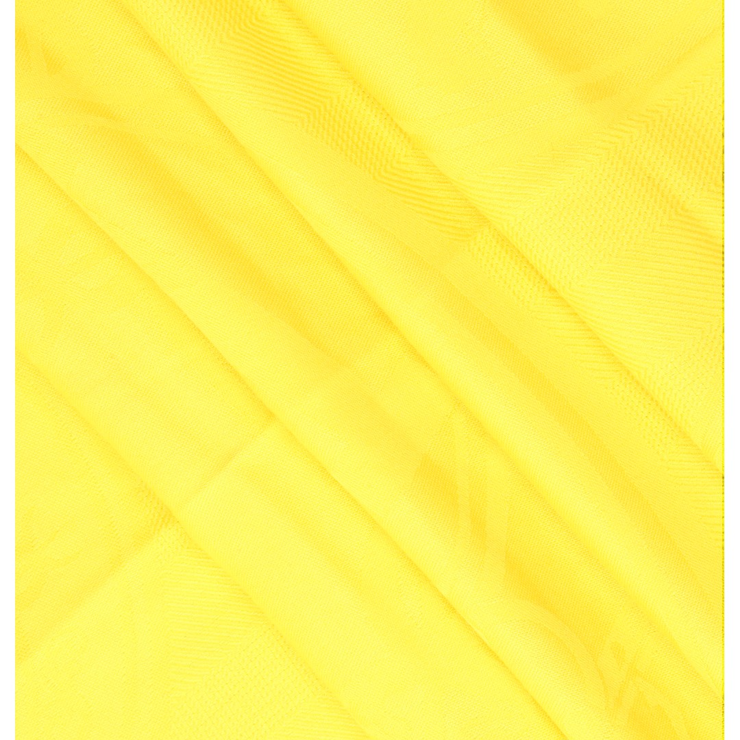 HERMÈS SCARF CASHMERE / SILK STOLE 'NEW LIBRIS' 75 x 213 CM IN VIVID YELLOW