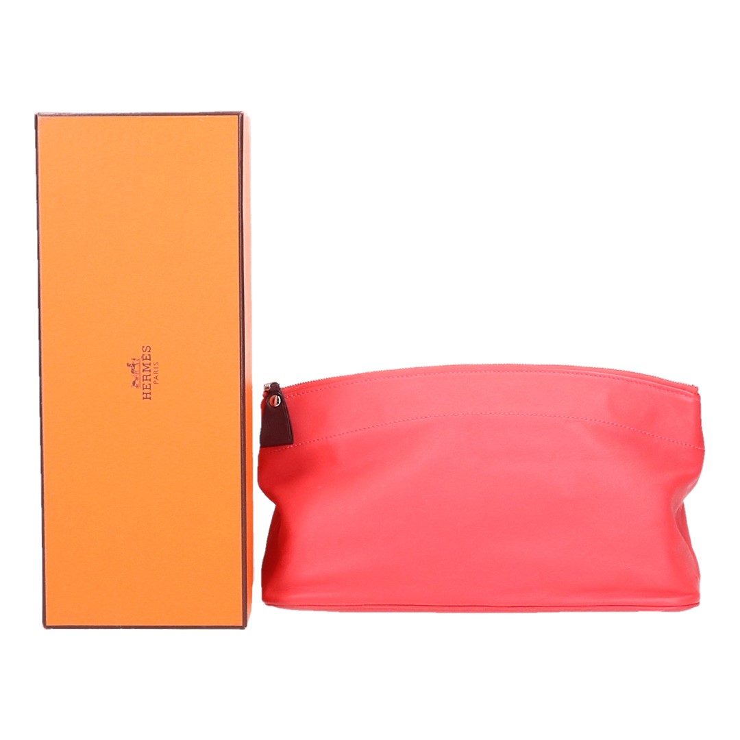 42238-Hermes-TBHUBOHU_2D_0013 HERMÈS TOHUBOHU POCHETTE GRAND MODÈLE AUS AGNEAU MILO IN ROSE JAIPUR UND VEAU SWIFT IN PRUNE