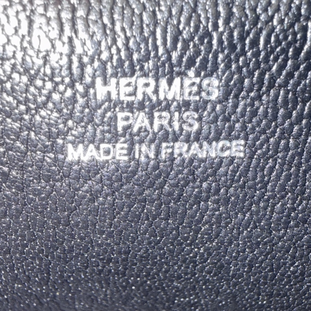 HERMÈS POCHETTE DE VOYAGE CARGO AUS TOILE H/VEAU SWIFT ECRU-NOIR/NOIR MIT PHW
