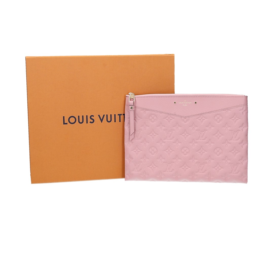 49410-LouisVuitton-TabletLaptopEtui-Rosa-Monogram_2D_0004 LOUIS VUITTON DAILY POCHETTE CLUTCH AUS MONOGRAM EMPREINTE LEDER IN ROSÉ POUDRE (M62938)