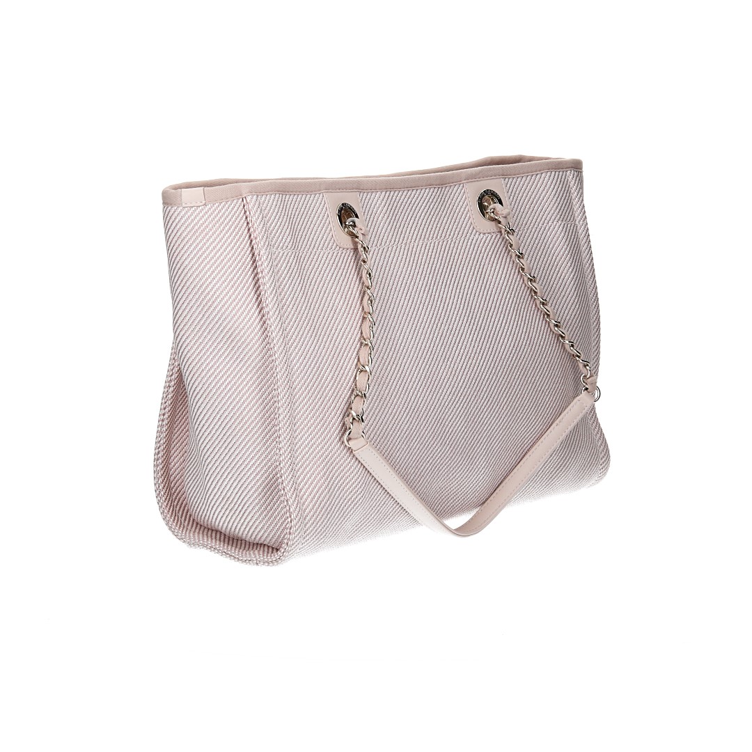 CHANEL DEAUVILLE SHOPPER (MEDIUM) HANDTASCHE AUS GEWEBE (A67001)