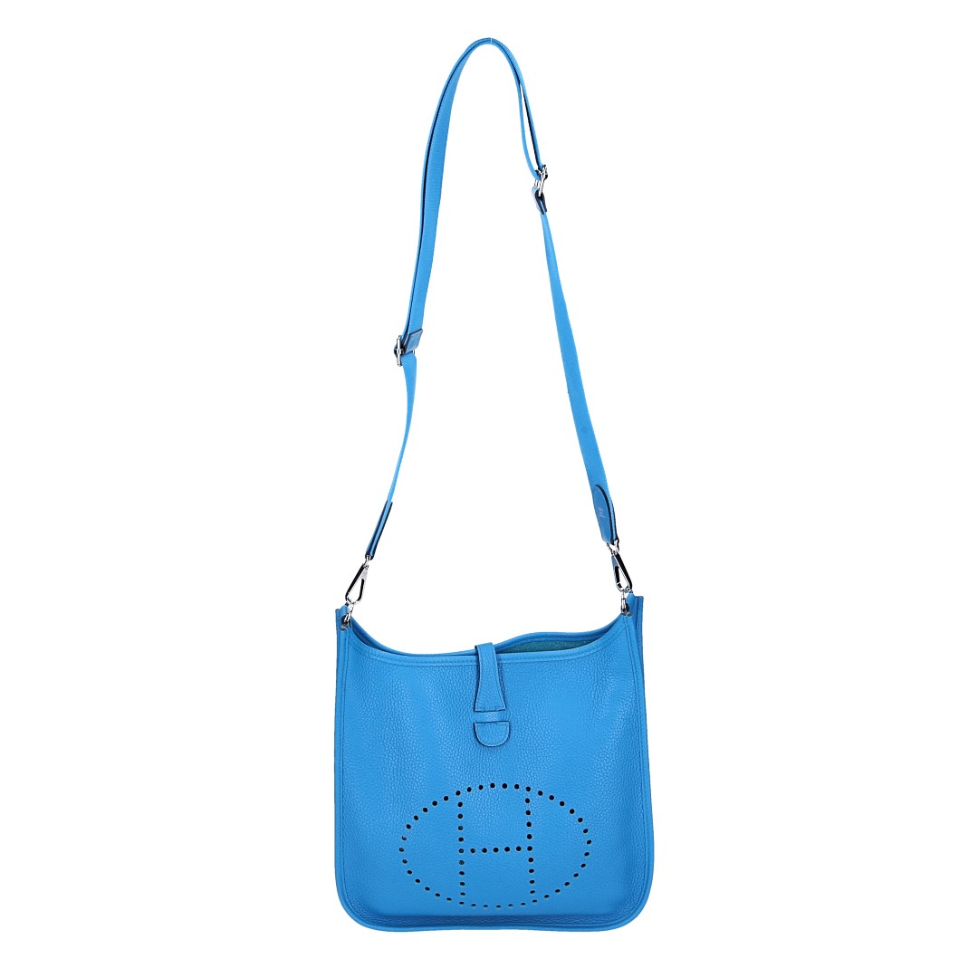 HERMÈS ÉVELYNE III 29 HANDTASCHE AUS TAURILLON CLEMENCE LEDER IN BLEU ZANZIBAR MIT PHW