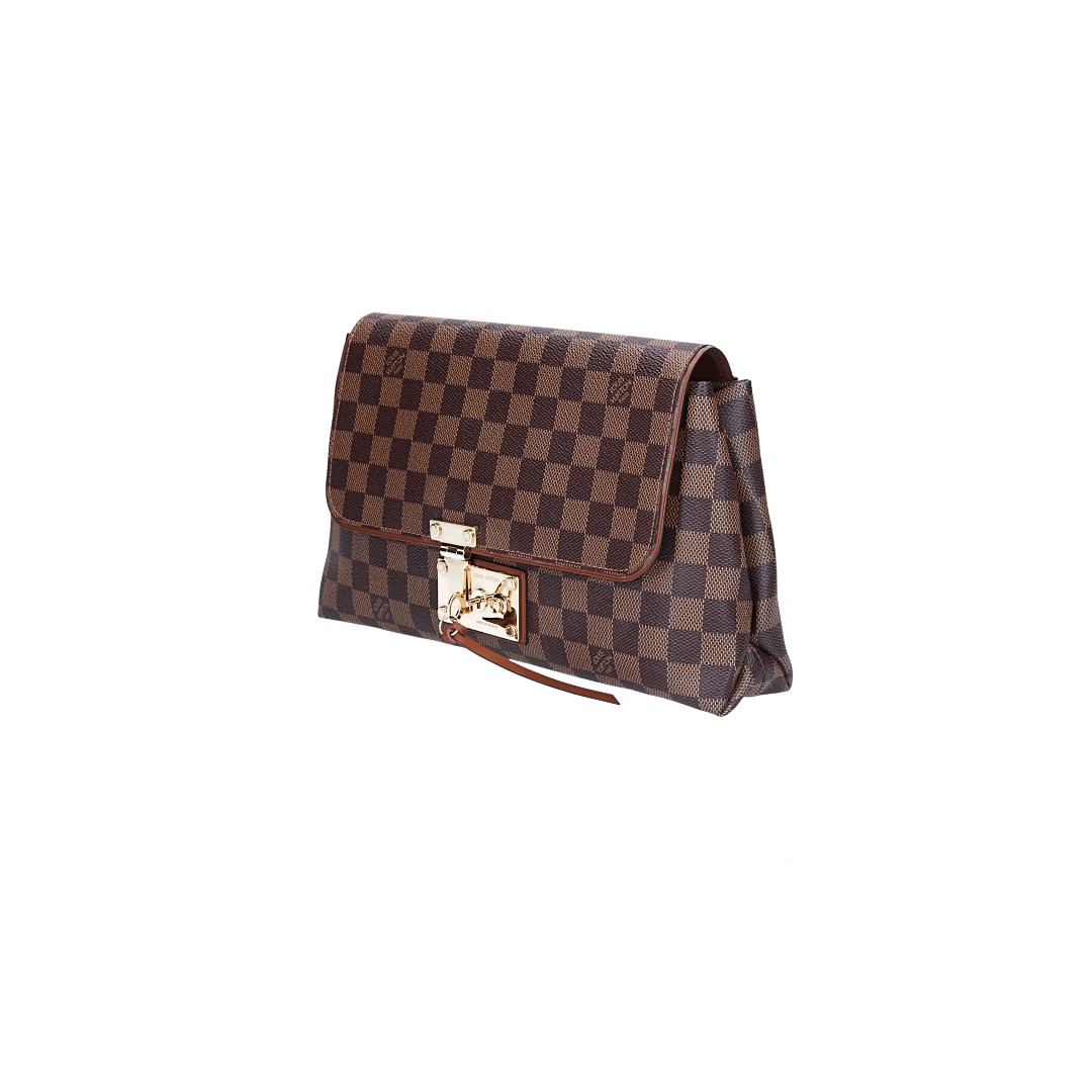 LOUIS VUITTON POCHETTE ASCOT CLUTCH AUS DAMIER EBENE CANVAS