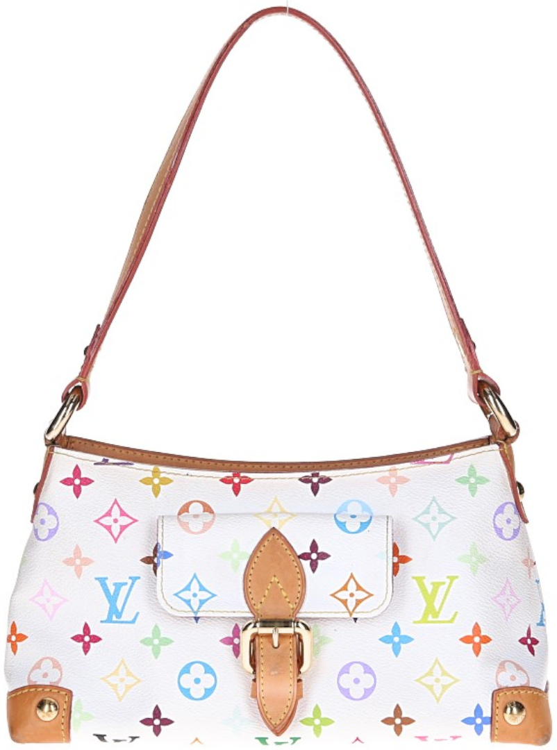 LOUIS VUITTON ELIZA HANDTASCHE AUS MONOGRAM MULTICOLORE CANVAS IN BLANC (M40098)