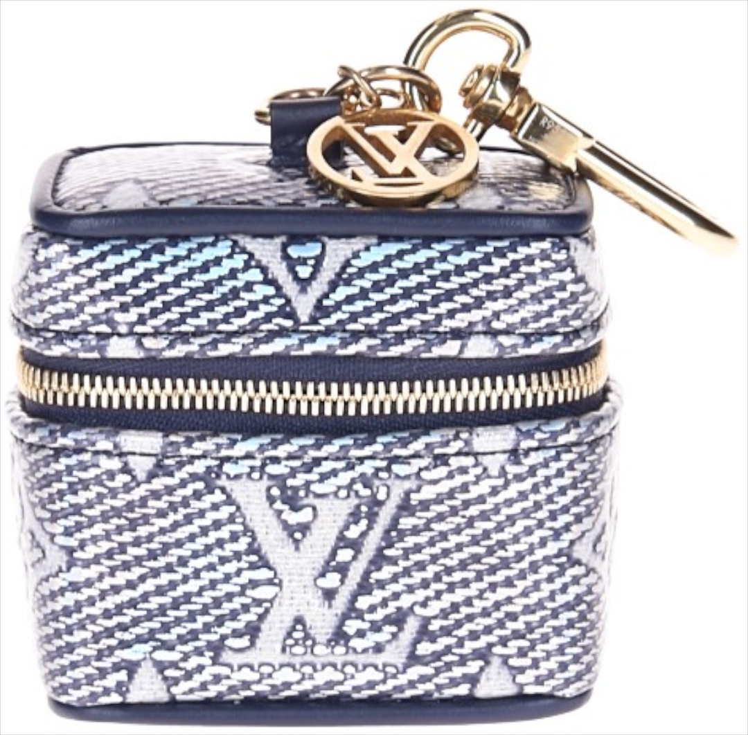 LOUIS VUITTON MICRO VANITY TASCHENSCHMUCK/SCHLÜSSELANHÄNGER AUS MONOGRAM LAMINATED JAQUARD (R95559)