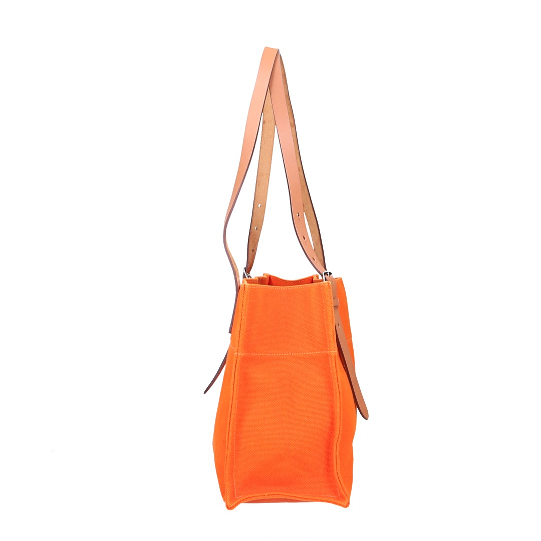 HERMÈS POOL BAG MM HANDBAG MADE OF TEXTILE