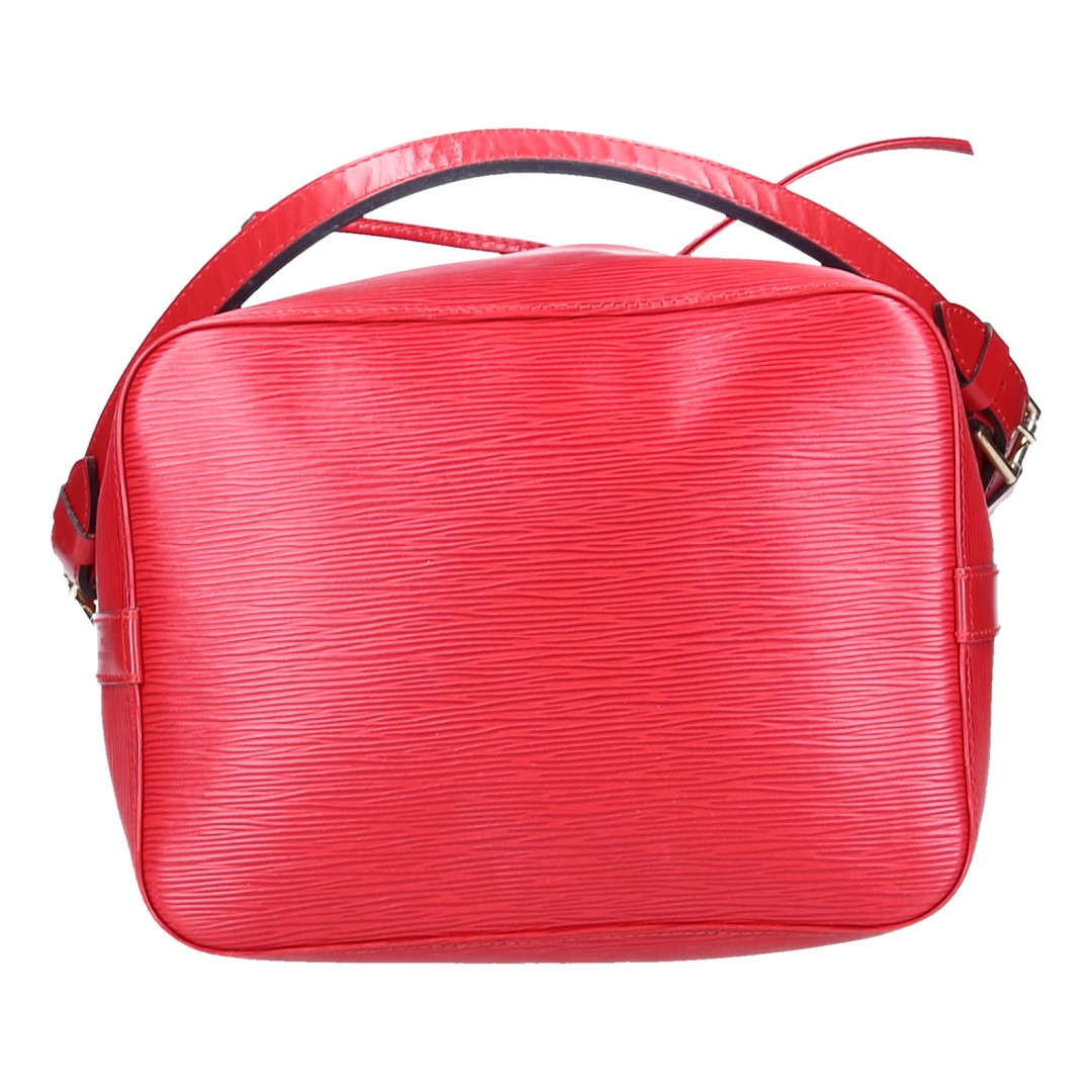 45909-LV-Noe-Epi-PM_2D_0009 LOUIS VUITTON NOÉ PETIT MODEL SCHULTERTASCHE AUS EPI LEDER IN CASTILLIAN ROT (M43077)