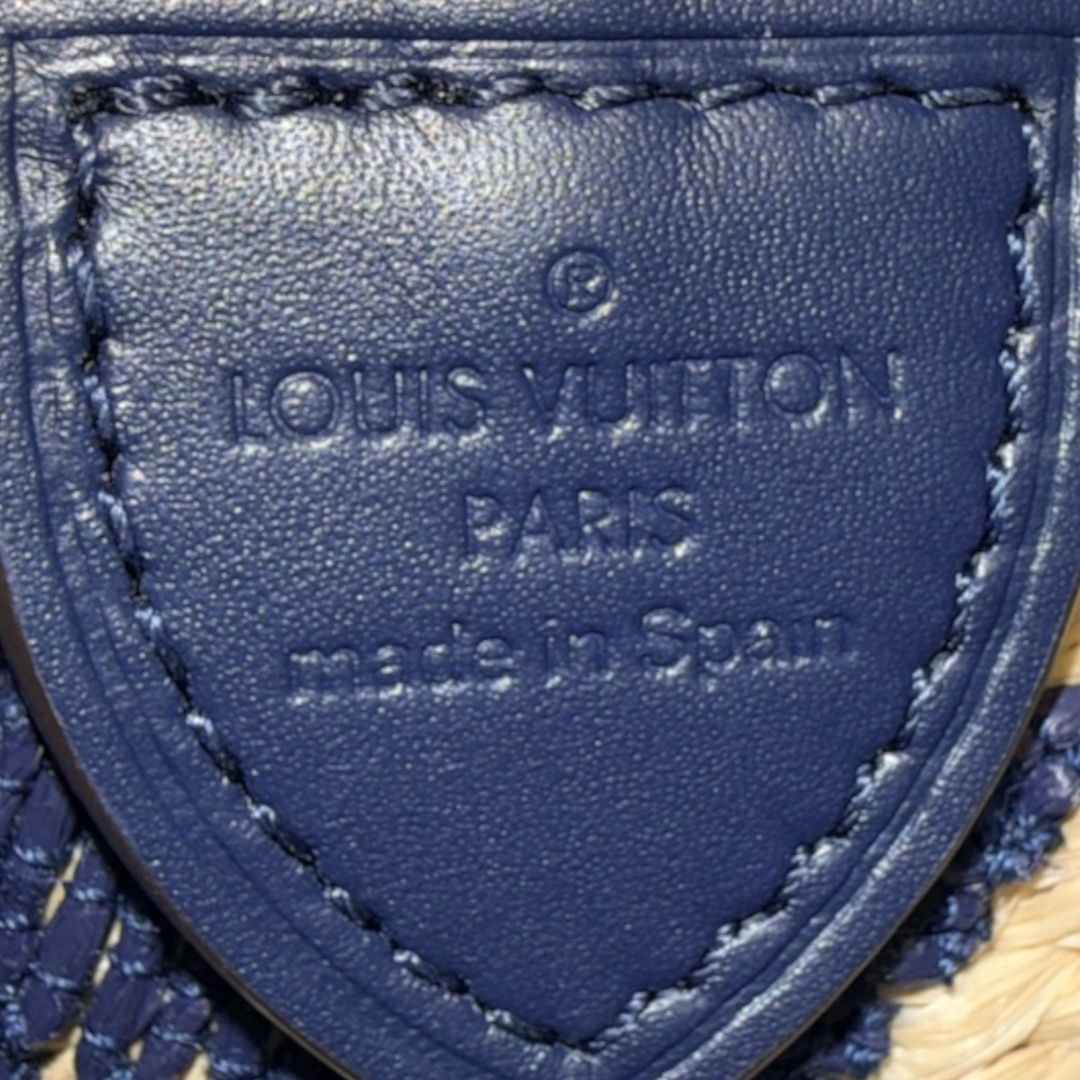 LOUIS VUITTON POCHE TOILETTE 26 CLUTCH AUS MONOGRAM RAFFIA IN BLEU (M80352)