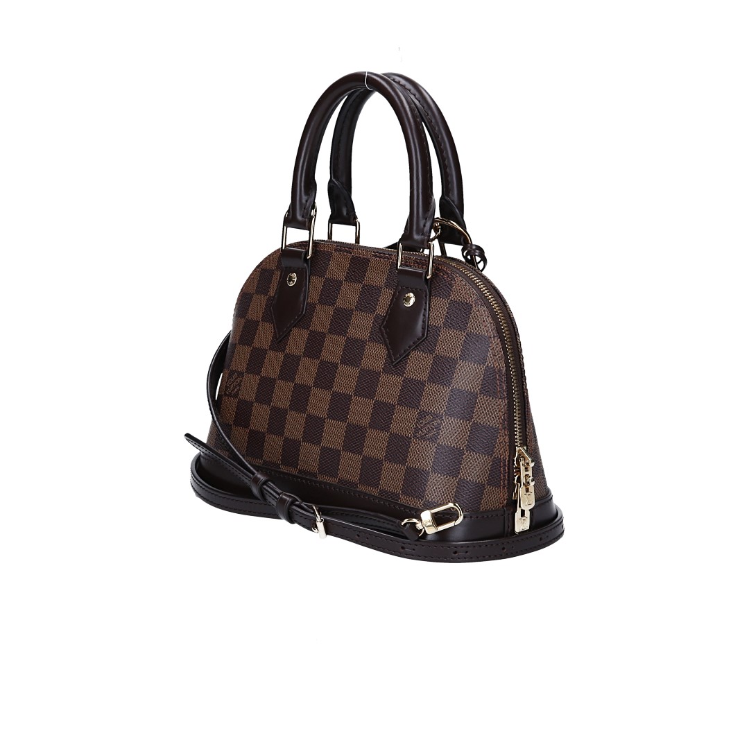 LOUIS VUITTON ALMA BB HANDTASCHE AUS DAMIER EBENE CANVAS MIT VERSTELLBAREM SCHULTERRIEMEN (N40606)