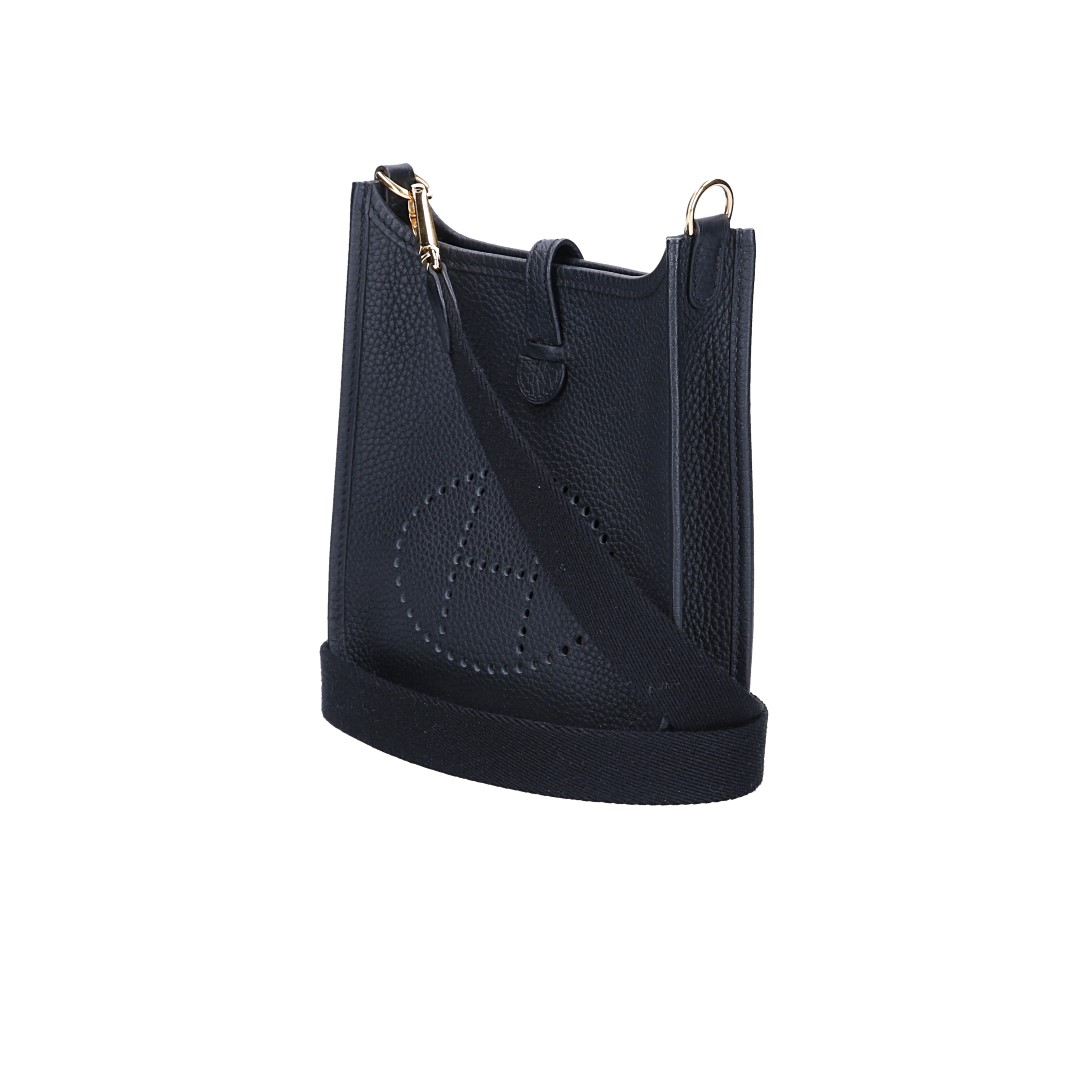 HERMÈS ÉVELYNE III 16 HANDTASCHE AUS TAURILLON CLÉMENCE IN NOIR MIT GHW