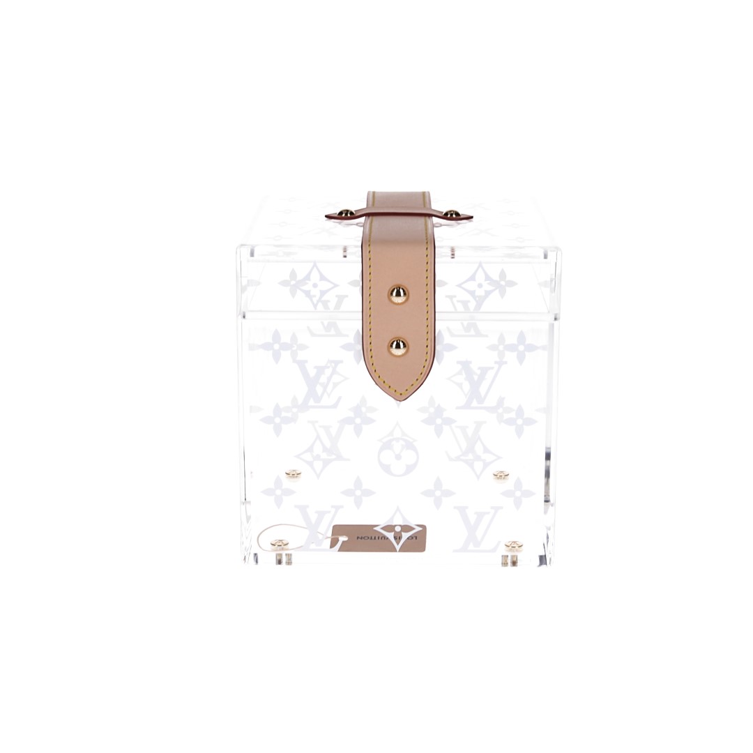 LOUIS VUITTON BOÎTE SCOTT CUBE-BOX AUS MONOGRAM VINYL IN TRANSPARENT (GI0481)