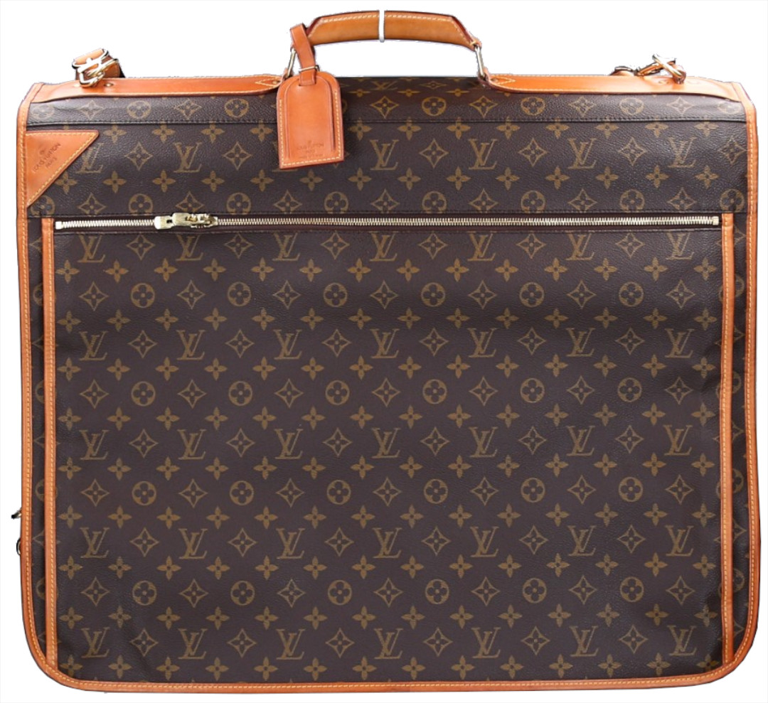 LOUIS VUITTON PORTABLE BANDOULIÈRE KLEIDERSCHUTZHÜLLE 105CM AUS MONOGRAM CANVAS (M23418)