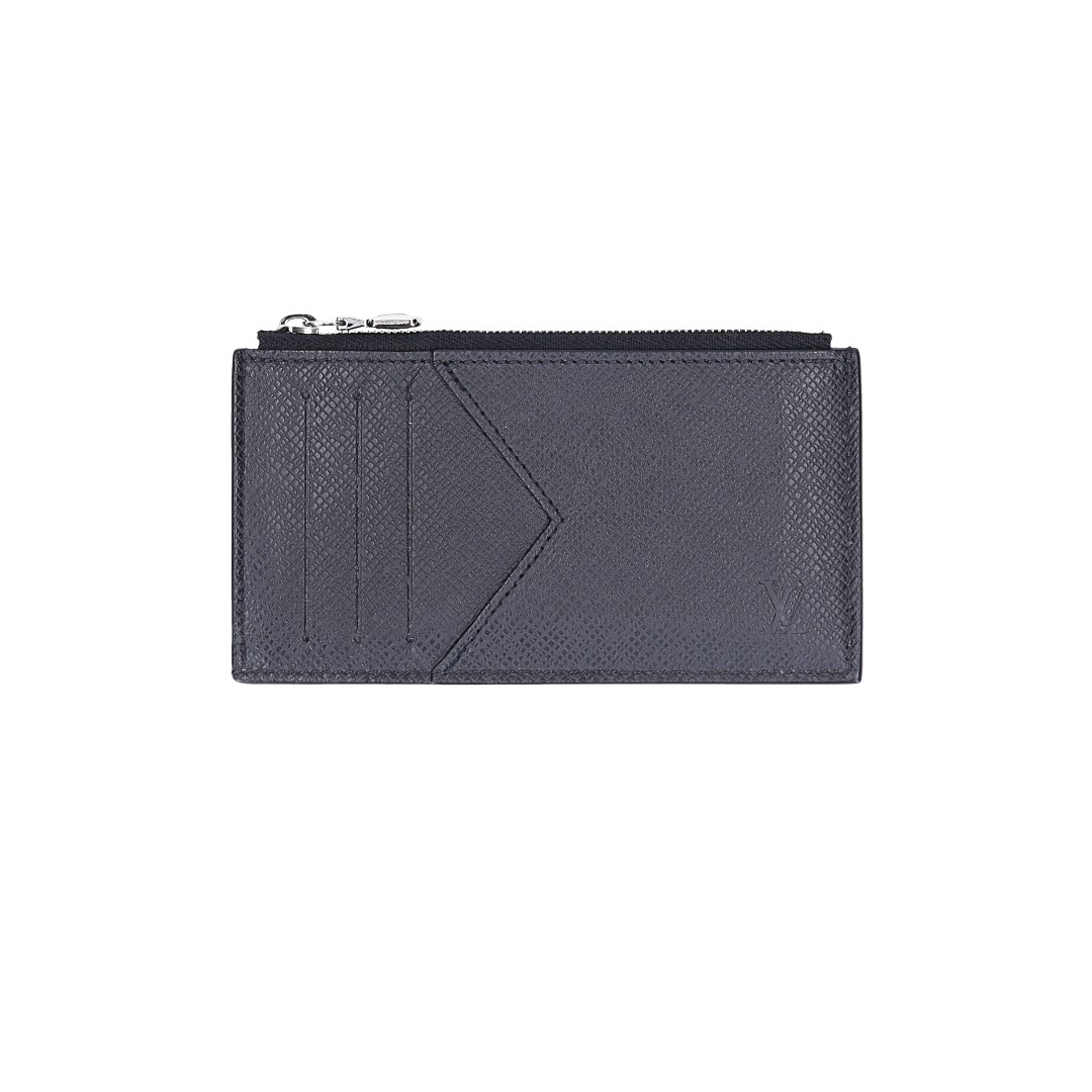 Louis Vuitton Coin Cardholder Made of Taiga Leather in Noir (M62914)
