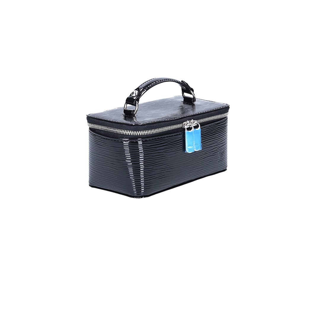 49396-LouisVuitton-Schmucktasche-EpiLEderSchwarz_2D_0008 LOUIS VUITTON COFFRET BIJOUX REISEACCESSOIRE AUS EPI ELECTRIC LEDER IN NOIR