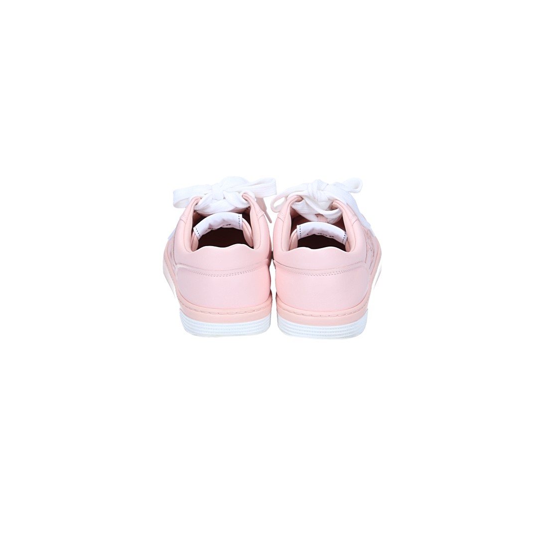 CHANEL SNEAKER SCHUHE AUS SUEDE LEDER IN ROSA UND WEISS GR. 38 (L G39978)