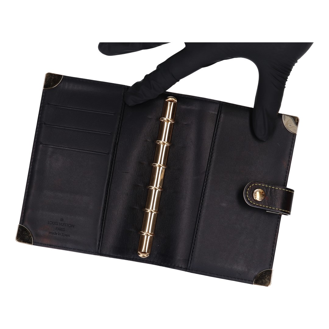 43078-Louis-Vuitton-Agenda-P-_2D_0003 LOUIS VUITTON AGENDA FONCTIONNEL PM AUS SUHALI LEDER IN NOIR