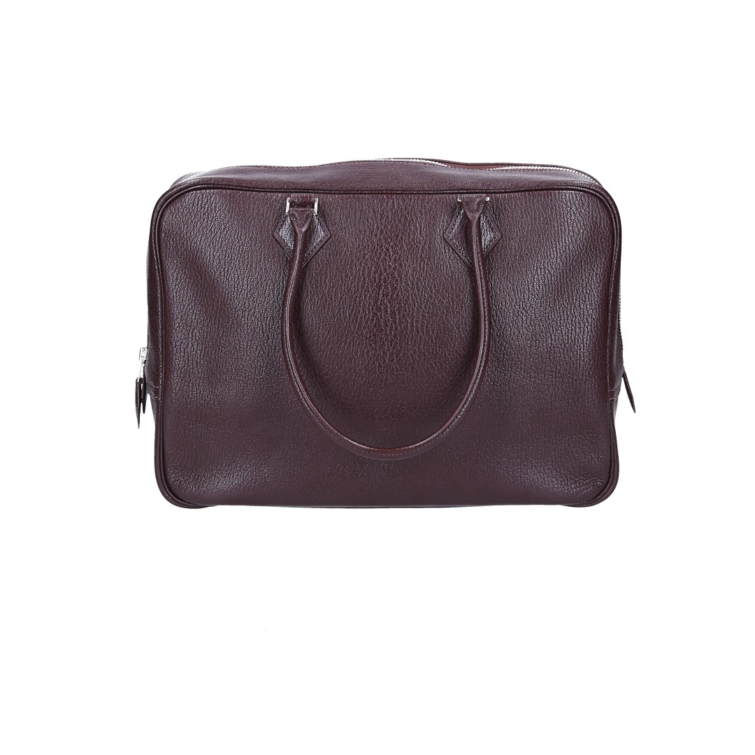 HERMÈS SAC A MAIN PLUME 32 HANDTASCHE AUS CHEVRE DE COROMANDEL MIT PHW