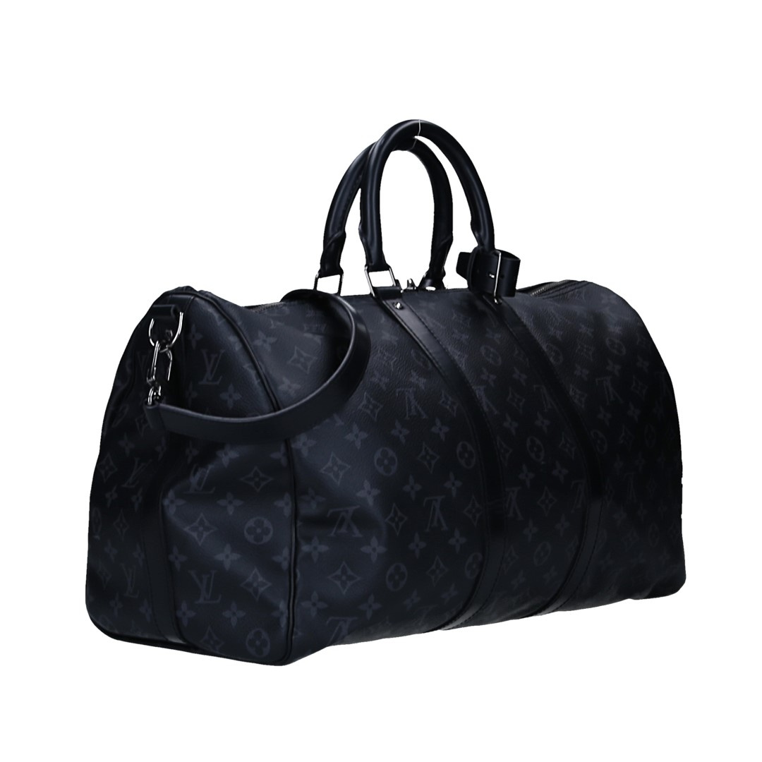 LOUIS VUITTON KEEPALL 45 REISETASCHE AUS MONOGRAM ECLIPSE CANVAS MIT SCHULTERRIEMEN (M40569)