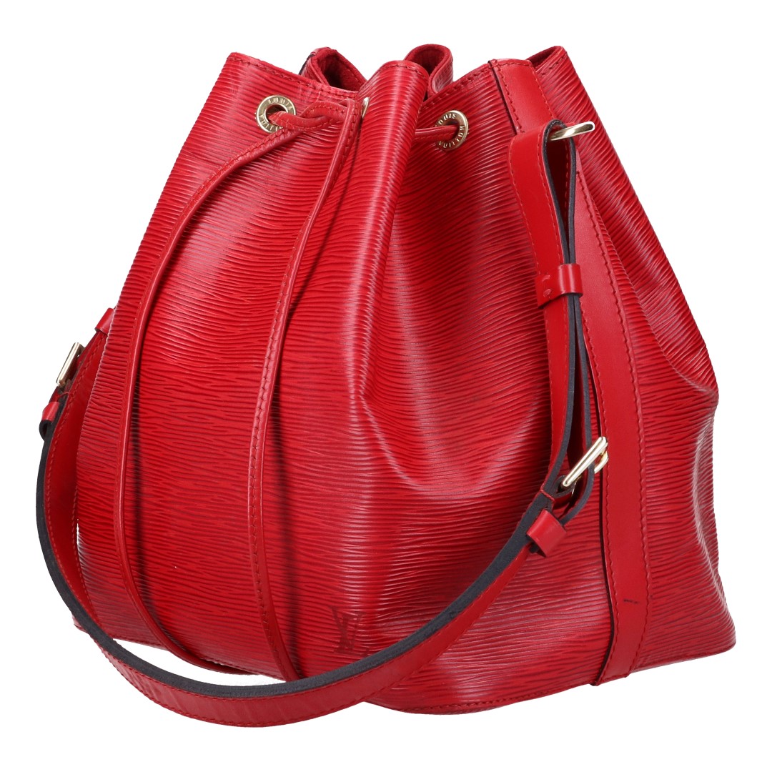 41501-Louis-Vuittonn-Noe-Epi-Leder_2D_0002 LOUIS VUITTON NOÉ PETIT MODEL SCHULTERTASCHE AUS EPI LEDER IN CASTILLIAN ROT (M43077)