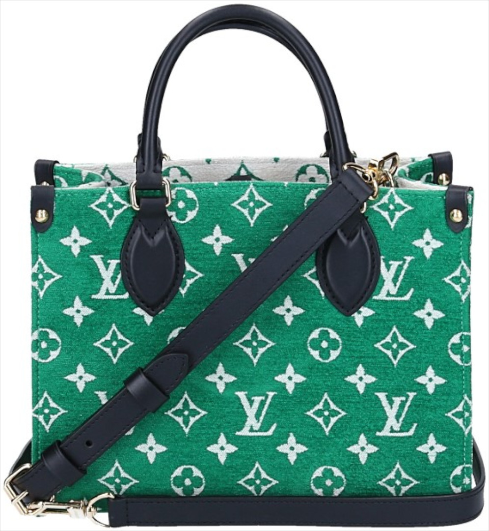 LOUIS VUITTON ONTHEGO PM HANDTASCHE AUS MONOGRAM MATCH JAQUARD-GEWEBE (M46216)