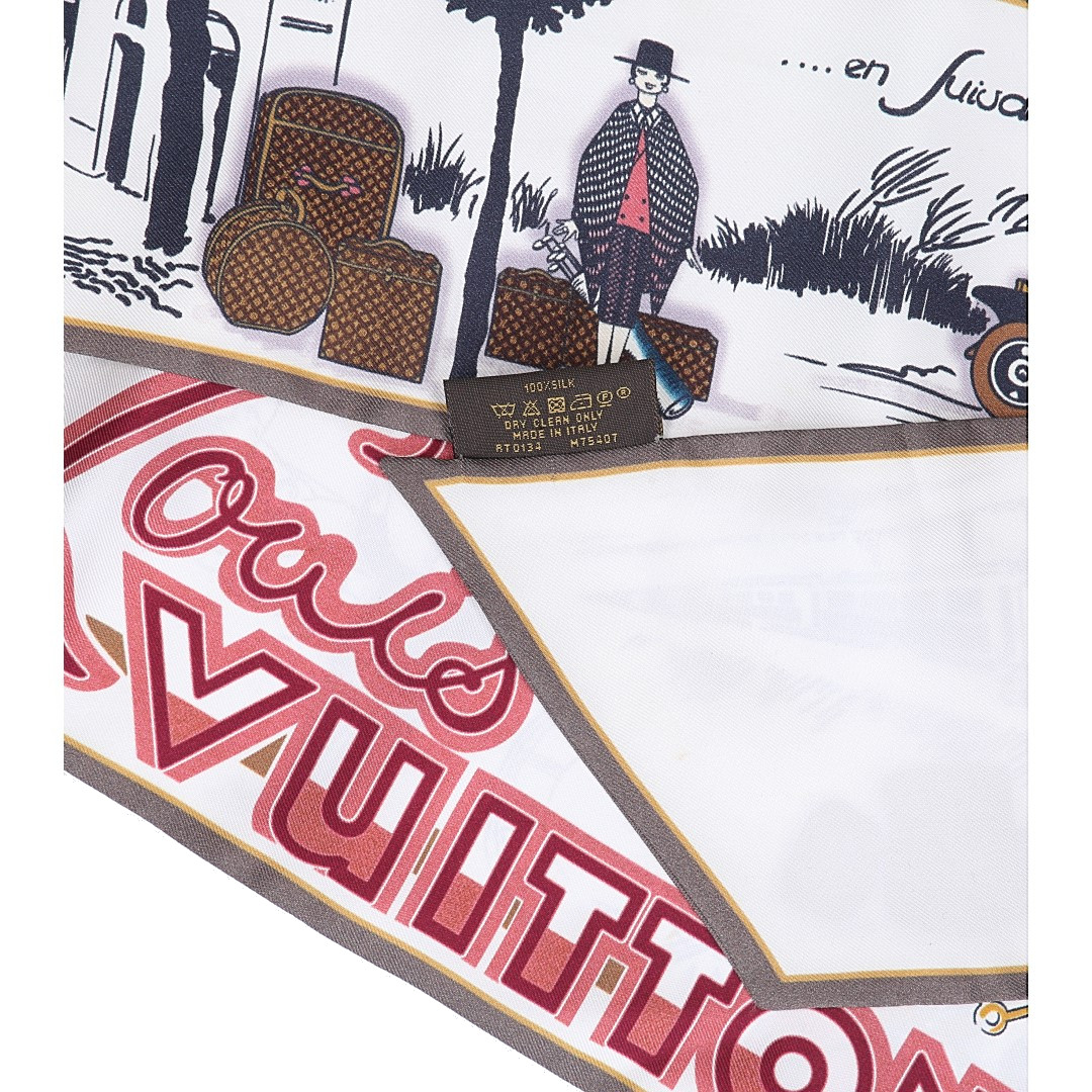 LOUIS VUITTON BANDEAU TUCH 'LV COMIC' 11X135CM AUS SEIDE (M75407)