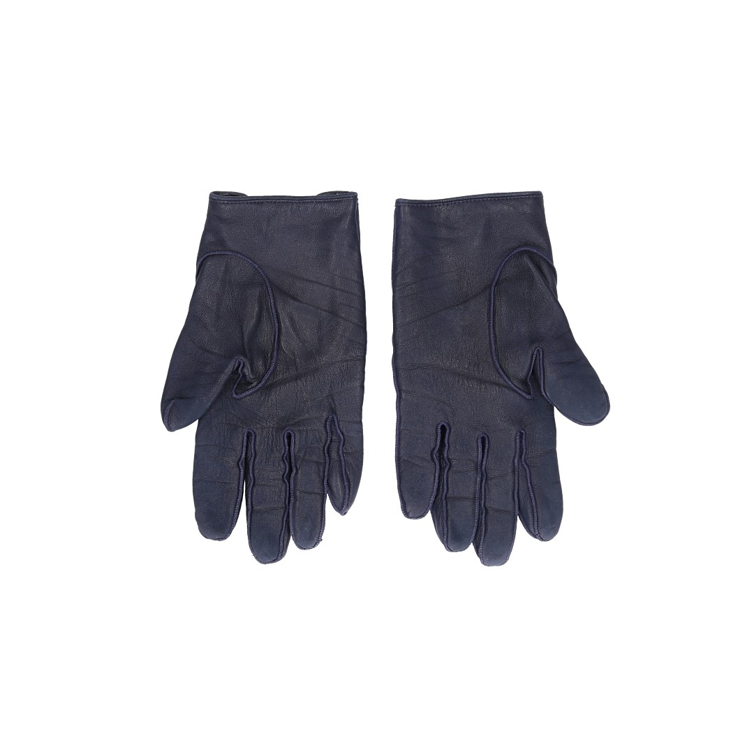 DIOR HERREN-HANDSCHUHE AUS LAMMLEDER IN BLAU MIT IN GR. S