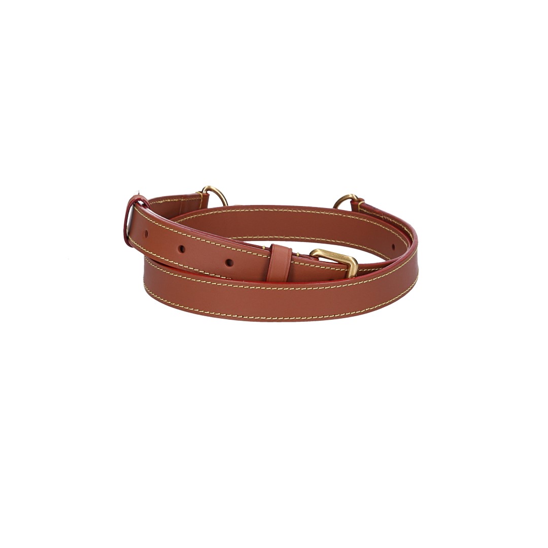 Louis Vuitton Adjustable Shoulder Strap in Rindsleder in Black with Silver