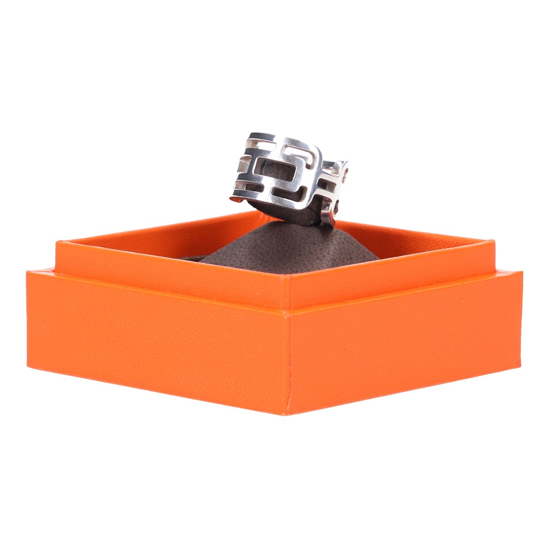 43648-Hermes-Ring_2D_0002 HERMÈS ARCANE RING AUS 925ER SILBER IN GRÖSSE 50