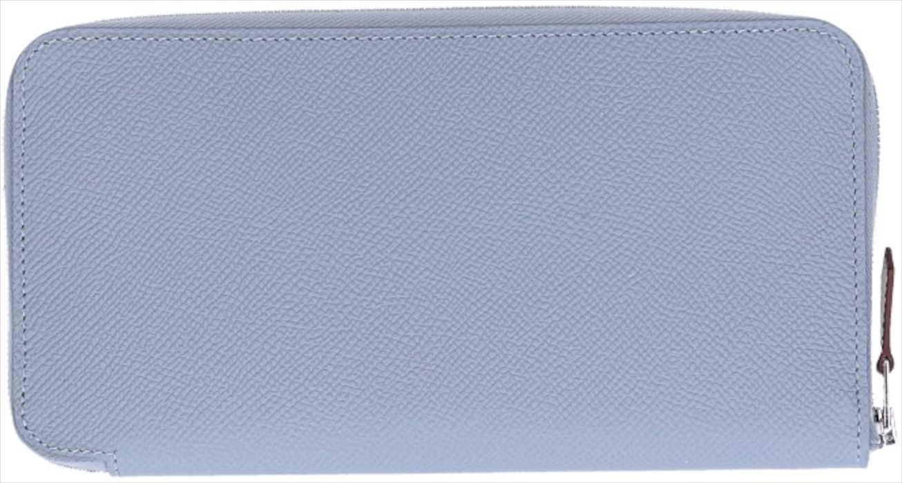 HERMÈS BRIEFTASCHE SILK'IN CLASSIQUE AUS  EPSOM-KALBSLEDER & BARÉNIA-KALBSLEDER IN GRIS PANTIN/GRIS PLATINE/JAUNE MILTON MIT PHW