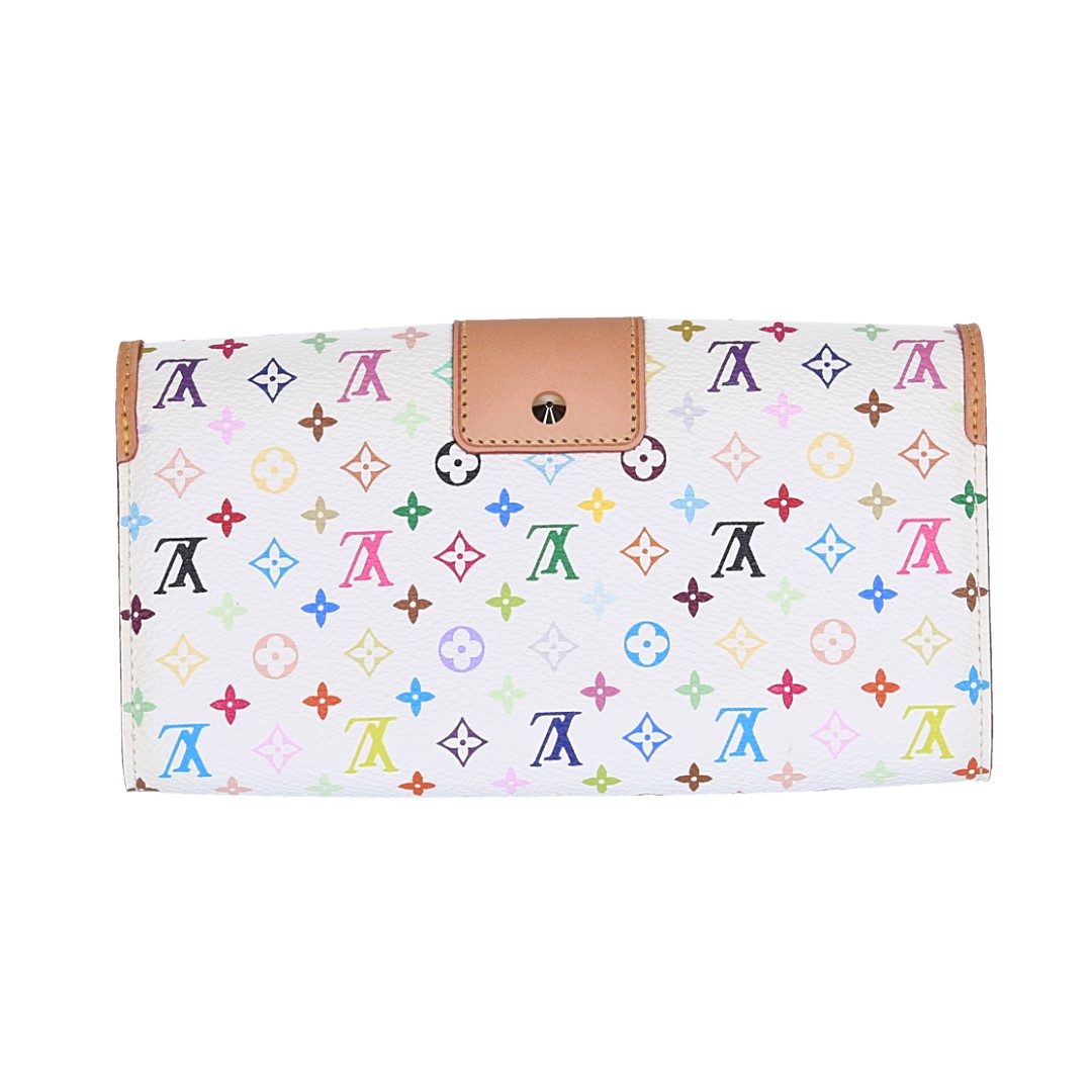 LOUIS VUITTON GELDBÖRSE 'SARAH NŒUD' AUS MONOGRAM MULTICOLORE CANVAS IN BLANC (M60277)