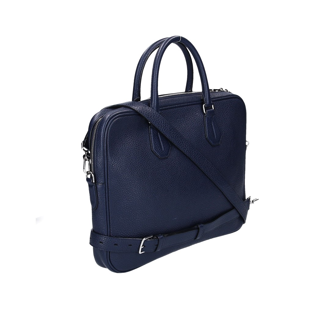 48350-Bally-Aktentasche-Blau_2D_0008 BALLY STAZ BUSINESS TASCHE AUS LEDER IN BLAU MIT SCHULTERRIEMEN