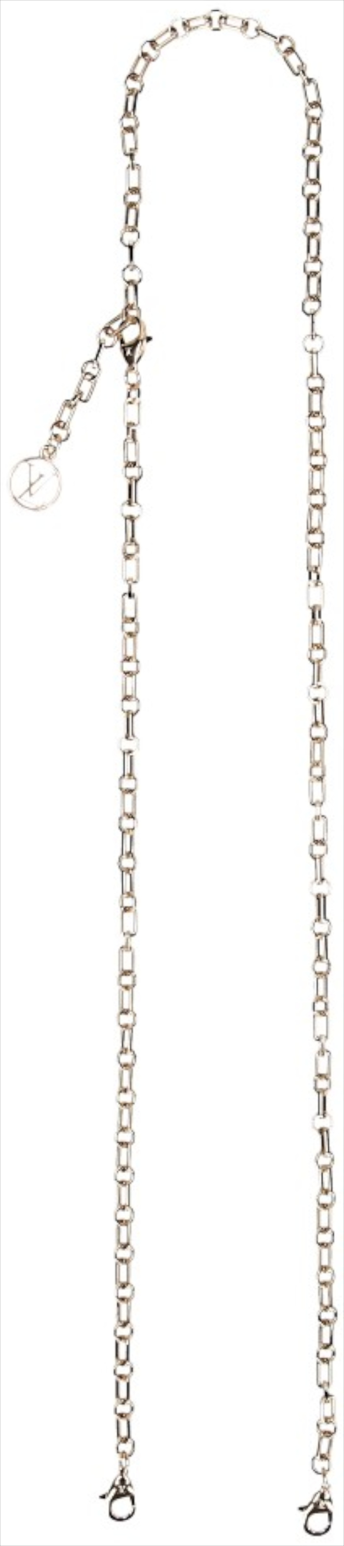 LOUIS VUITTON SCHULTERKETTE VERSTELLBAR (MAX. CA. 120 CM LÄNGE) AUS GOLDFARBENEM METALL (M82749)