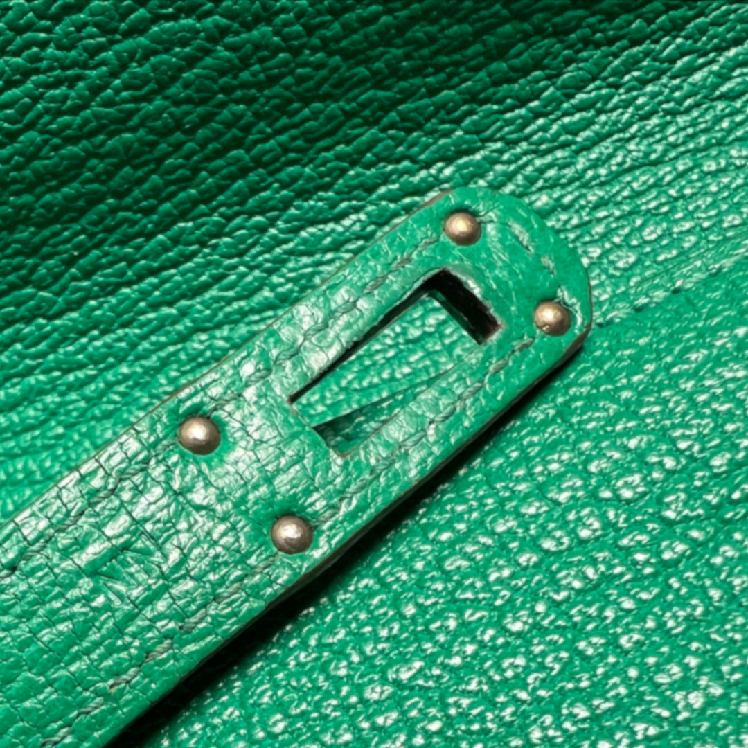 HERMÈS BRIEFTASCHE KELLY CLASSIQUE AUS CHEVRE MYSORE IN MENTHE MIT PHW