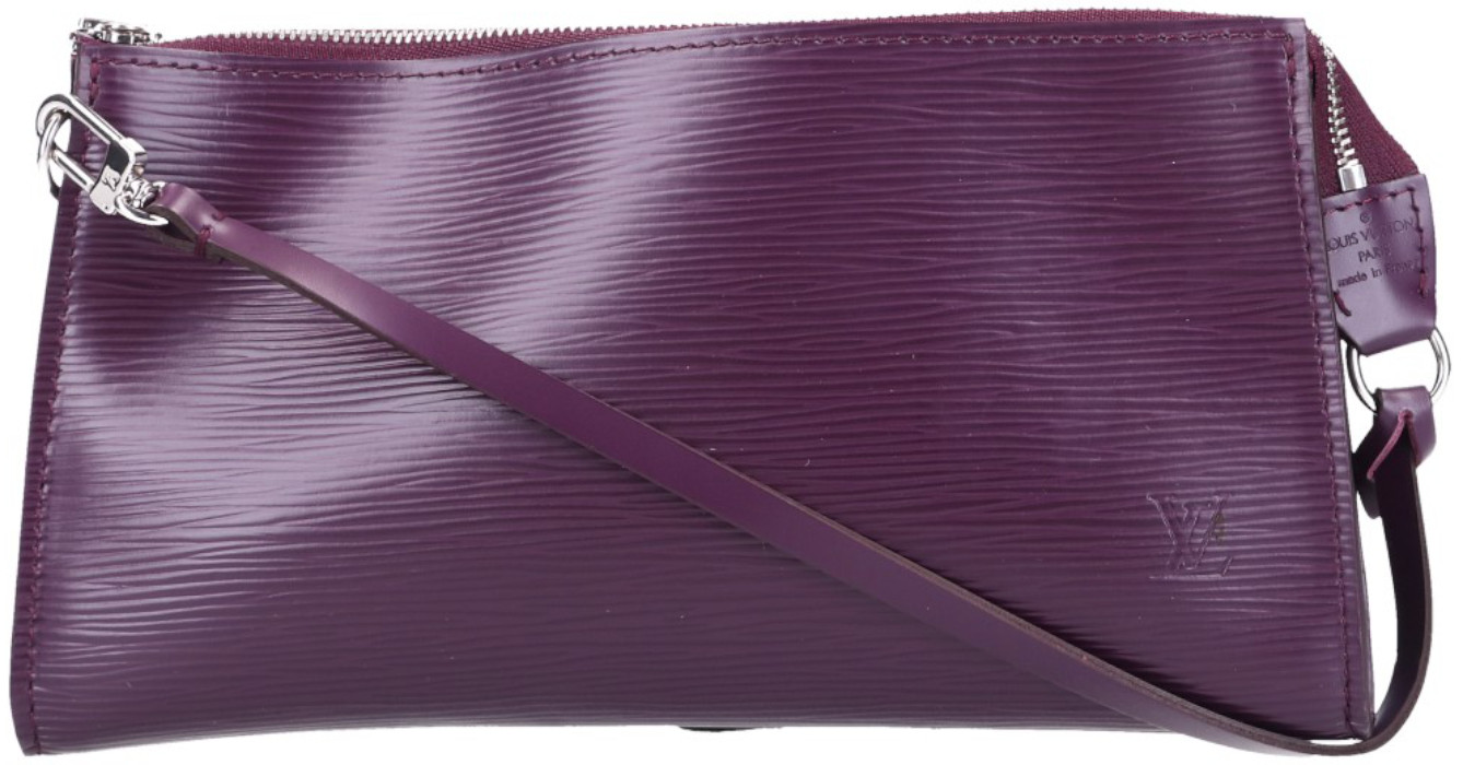 44332-Louis-Vuitton-Pochette-Epi_2D_0017 LOUIS VUITTON POCHETTE ACCESSOIRES CLUTCH AUS EPI LEDER IN CASSIS (M5298K)