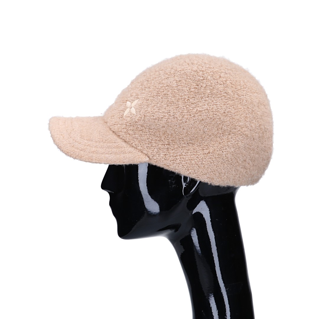 HERMÈS CAP - 'MILES CDS' COTTON BASEBALL CAP IN ANTIQUE/BLACK SIZE 60