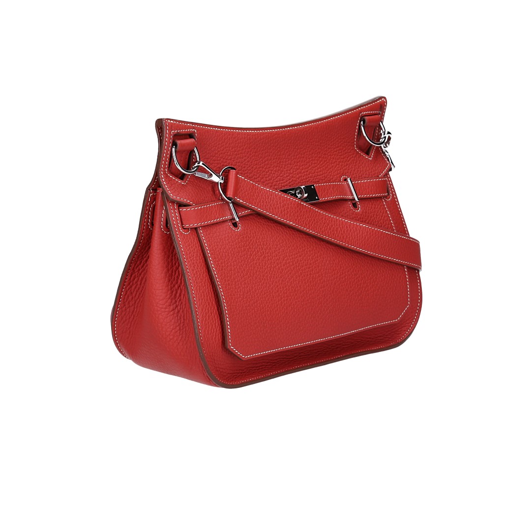 HERMÈS JYPSIÈRE 28 HANDTASCHE AUS CLÉMENCE-JUNGSTIERLEDER IN SANGUINE MIT PHW